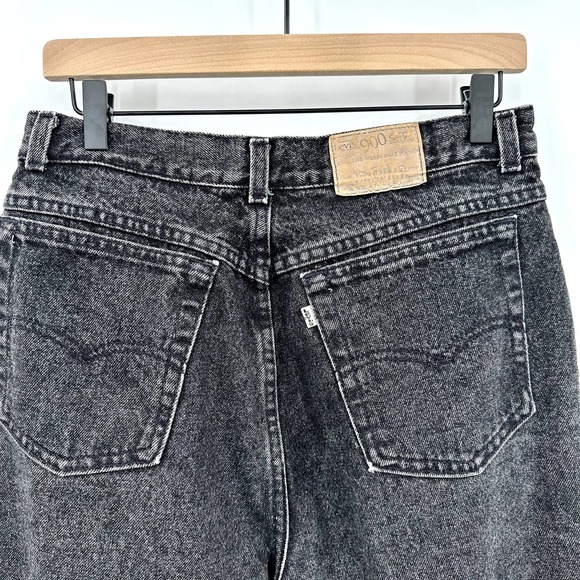 Levi's Vintage 80's 900 Series Tapered Jeans Acid Wash Black Rare Size 10 READ - Picture 4 of 9